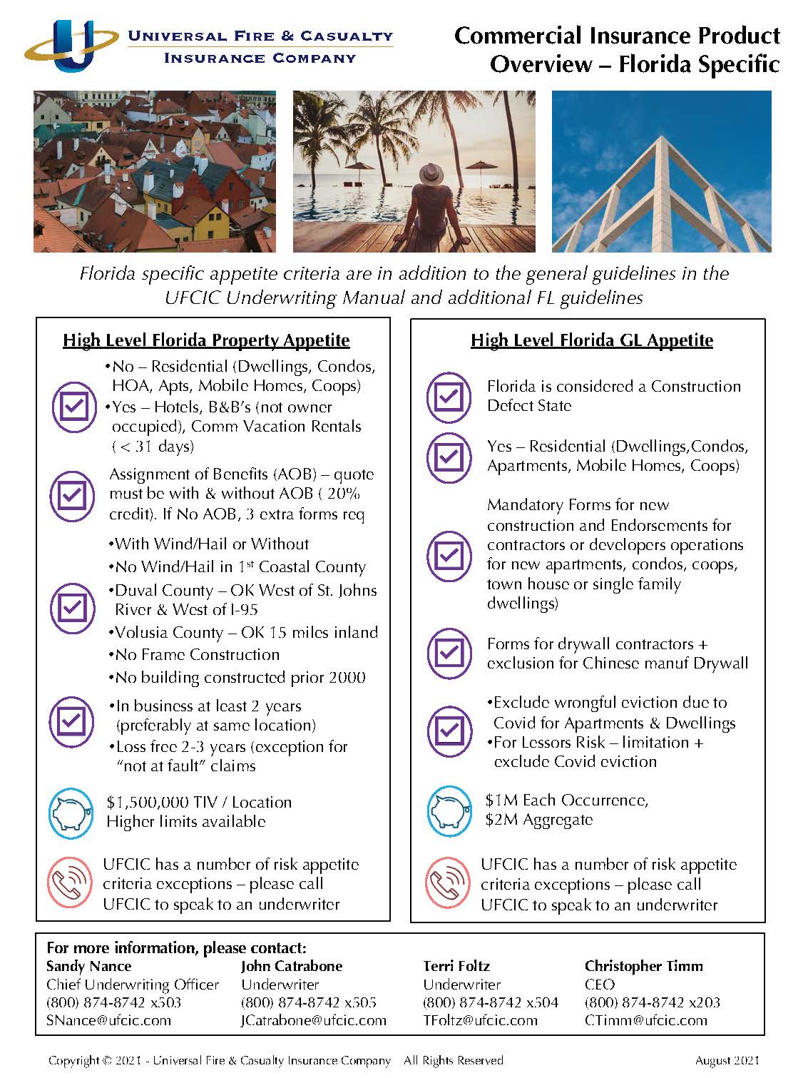 UFCIC Commercial Insurance Product Overview Flyer